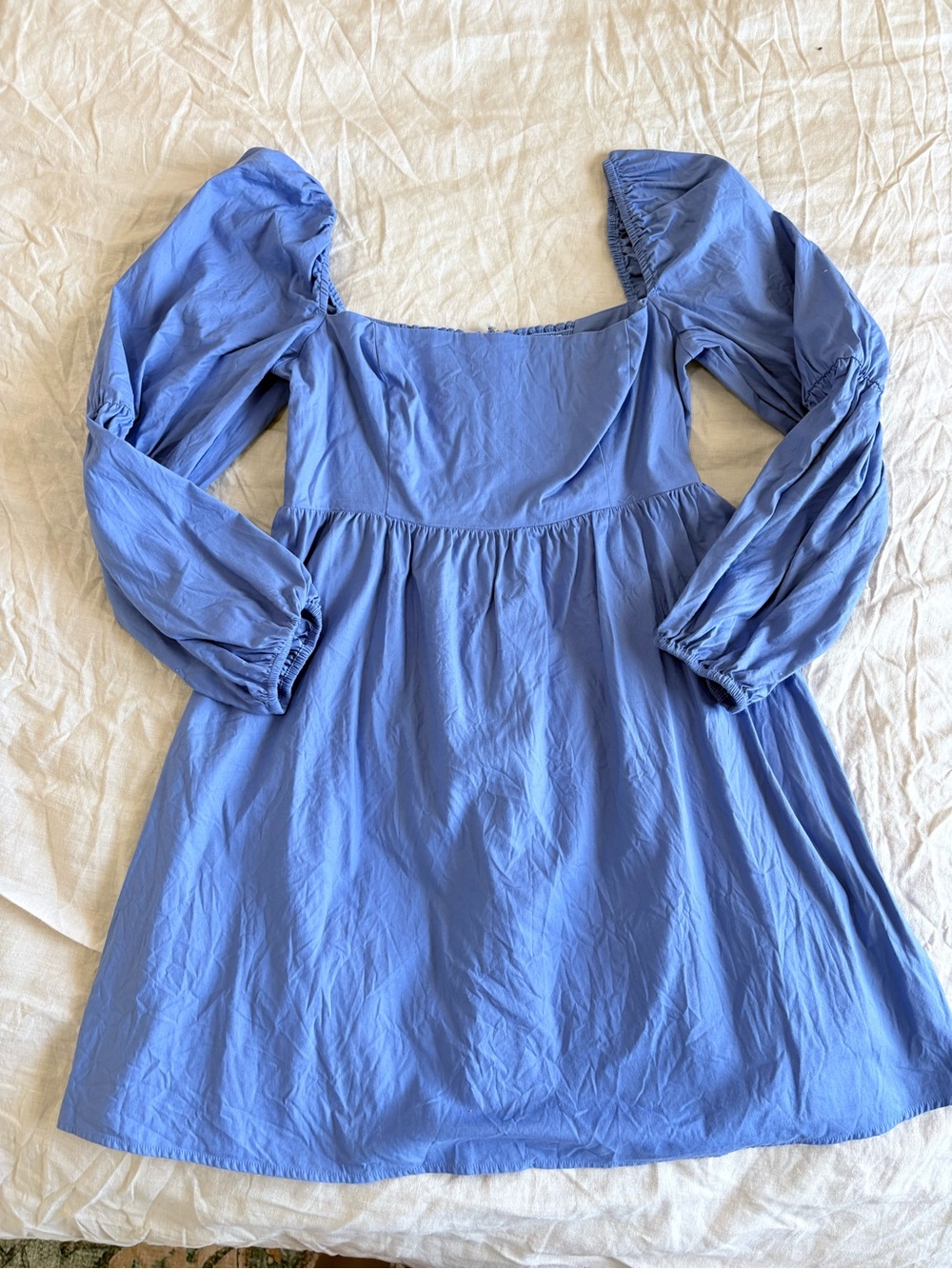 Reformation Michaela Puff Sleeve Mini Babydoll Dress - Picture 3 of 11